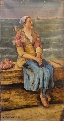 Ancien tableau huile - tableau,