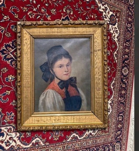 Charmant portrait ancien xixe - ancien,