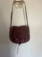 Sac besace cuir marron  rabat