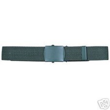 Ceintures toile en coton kaki / vert boucle kaki / verte Neuve 