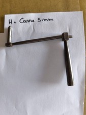 cle, clef,clé manivelle horloge pendule comtoise carré de 5 mm
