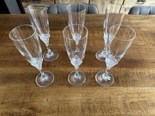 6 flute a champagne en CRISTAL