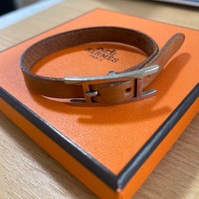 Bracelet cuir HERMES marron