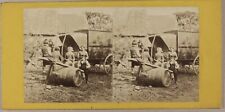 FRANCE Enfants Balançoire à bascule Photo Stereo Vintage Albumine ca 1870