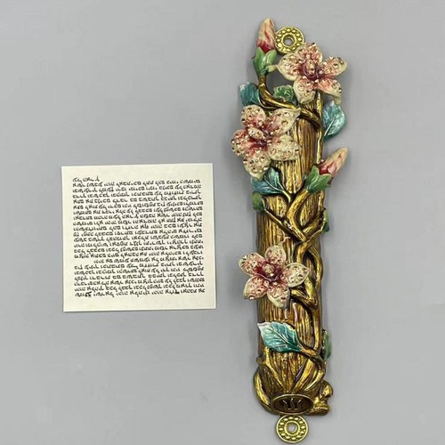 Porte mezouza fleur - porte,