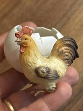 Coq En Porcelaine Polychrome