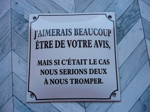 Plaque emaillee bombee dim - plaque,