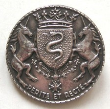 INSIGNE du CROISEUR COLBERT - MARINE NATIONALE - diamètre 2,3cm