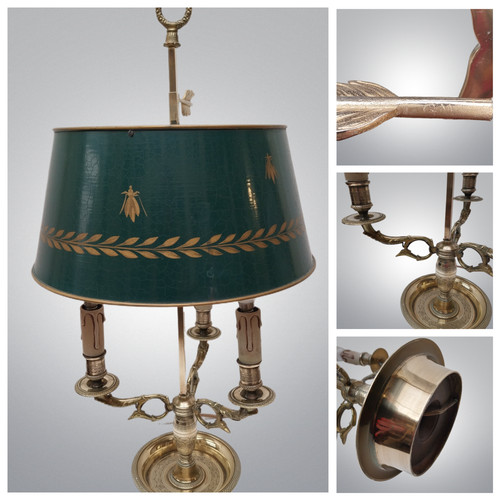 Lampe bouillotte feux bronze - lampe,