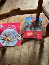 2 livres neufs martine le chat follet sur la patinoire  et martine princesses et