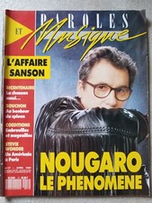 PAROLES ET MUSIQUE n°17 - 1989 - CLAUDE NOUGARO - ALAIN  SOUCHON - V. SANSON
