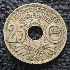 France – 1918 – 25 centimes Lindauer non souligné (N1909) TB