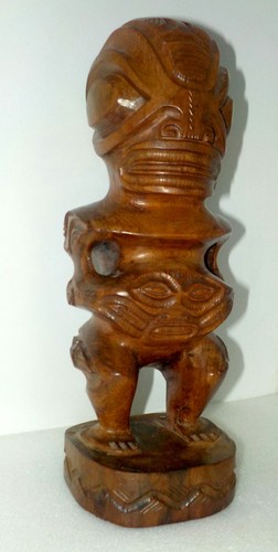 Statue tiki marquisien bois - statue,
