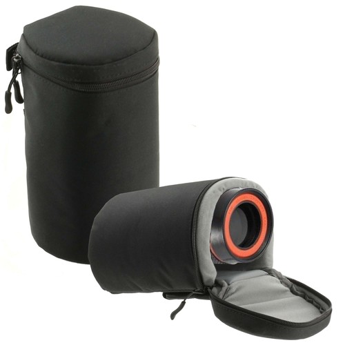 Navitech black lens case - lens, for