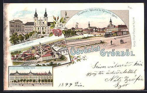 Lithographie györ kiralyi - lithographie, györ,