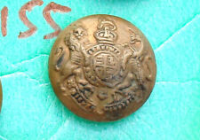 BOUTON UNIFORME MILITAIRE ANGLAIS - ARMOIRIE BLASON LION LICORNE COURONNE D:17mm
