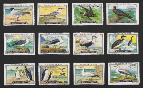 Poster stamps seabirds - poster, seabirds’