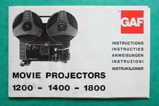 *** NOTICE D'EMPLOI POUR PROJECTEUR GAF 1200-1400 ET 1800 -  BON ETAT ***