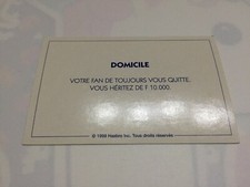 CARTE DOMICILE FAN VOUS QUITTE