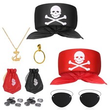 Déguisement de Pirate Enfants Accessoires Kit 8 Pièces Costume Capitaine Pira...