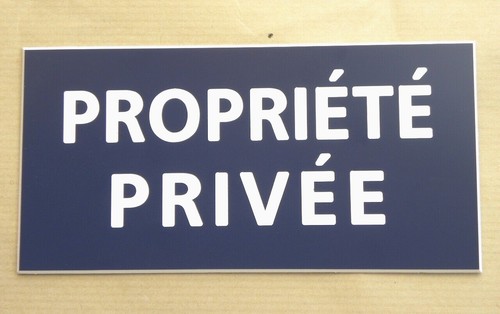 Plaque panneau propriété - plaque,,