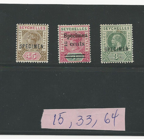 Seychelles specimens 1893 - seychelles,