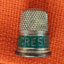 Dé à coudre publicitaire pour le fil à coudre Crespel - années 30