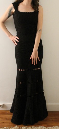 Alaïa robe longue noire - , à