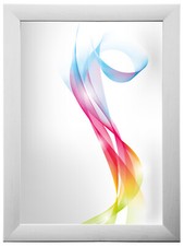 FRAMO Cadre photo Bois Pin blanc 36x10 cm à 36x150 cm, avec verre acrylique