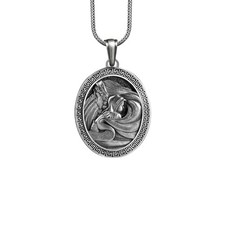 Collier Vierge Marie Bébé Jésus pendentif en argent sterling cadeau religieux...