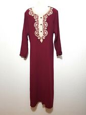 Abaya Robe Maxi Arabe Gallaba Jellabiya Djellaba de Soirée Eid Taille XL