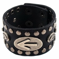 Leather bracelet mens bullet - leather,