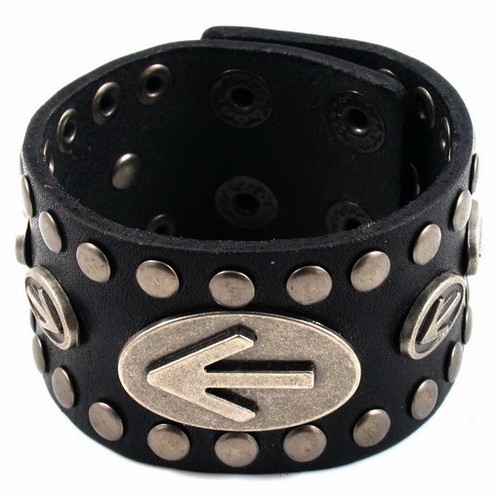 Leather bracelet mens bullet - mens,