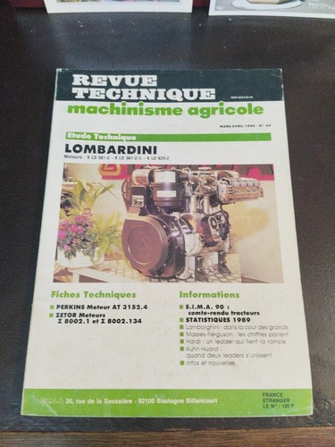 Revue technique machinisme - revue,
