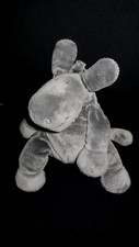 doudou peluche âne gris Poudre d'étoiles NOUKIE'S 16cm