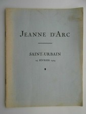 Jeanne d'Arc Saint-Urbain 24 février 1929 Emile Humblot Haute-Marne