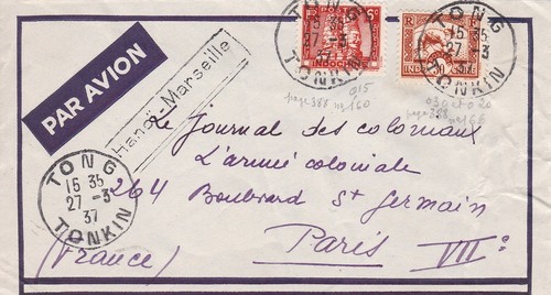 Indochine vietnam lettre tad - vietnam,