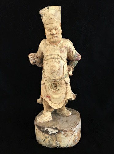 Guerrier sculpture bois - sculpture,