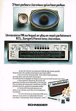 PUBLICITE  1974    SCHNEIDER  transistor Fm