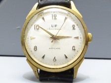 -MONTRE BRACELET LIP SOUVERAINE BOITIER PLAQUE OR FONCTIONNE