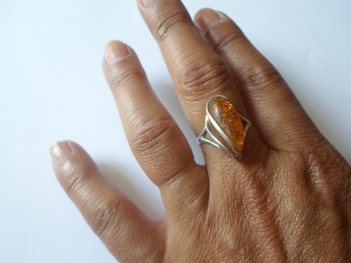 Bague argent massif - en,