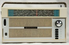 Ancienne radio/ transistor, RADIALVA, vintage, damier en tweed