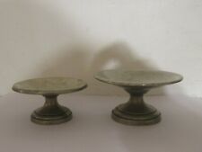 2 ANCIENNES COUPELLES A SUCRE A ABSINTHE 1900 METAL ARGENTE GOMBOULT NO CUILLERE