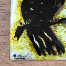 Grande plaque de verre décor