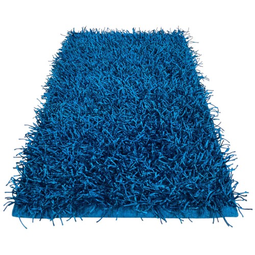 Tapis shaggy bleu moderne - tapis,