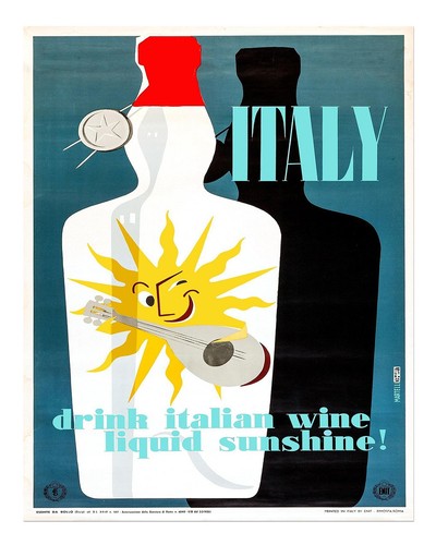 Affiche publicitaire vin