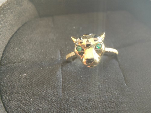 Bague tête panthère - , doré