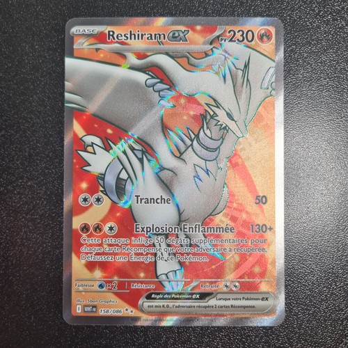 Carte pokémon reshiram - reshiram, ex
