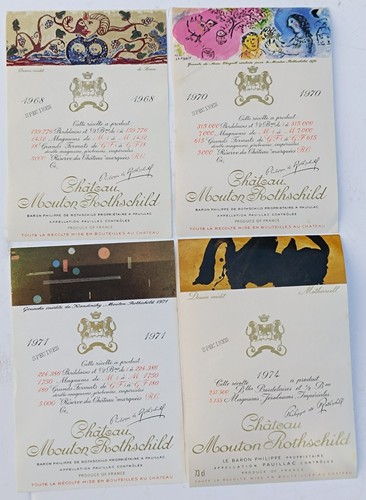 Lot étiquettes vin - 4, château