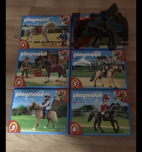 Lot boite playmobil cheval - lot,
